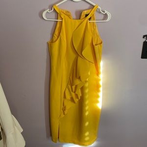 Yellow Dress with Ruffle Detail
